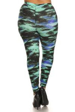 Green Galaxy OS Yoga waist Leggings