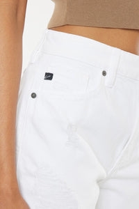 KANCAN WHITE COLOR DENIM SHORTS