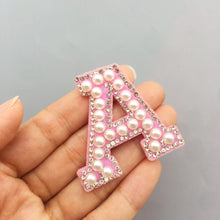 2 Inch Pearl Rhinestone Letters Adhesive Stickers - Pink