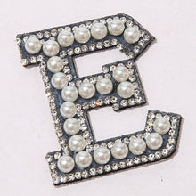 2 Inch Pearl Rhinestone Letters Adhesive Stickers - Black