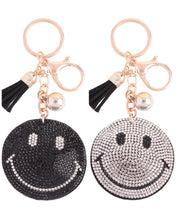 Smile Face Keychain - White or Black 🙂