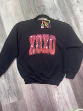 VALENTINES DAY KID FLEECE SWEATSHIRT - BLACK