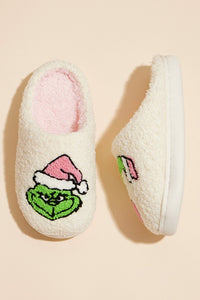 Kids Christmas Grinch Home Slippers