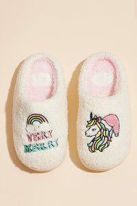 Very Merry Unicorn Kid's Home Slipper