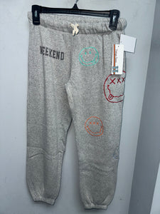 Vintage Havana Kids Heather Grey Weekend Smiley Embroidered Jogger - Grey