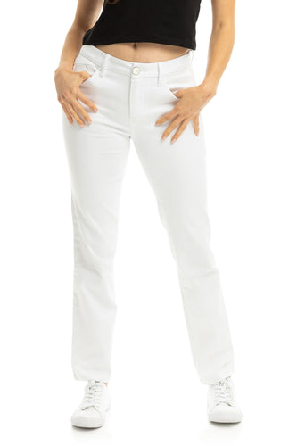 30'' Better Butter Mid-Rise Slim Straight in White