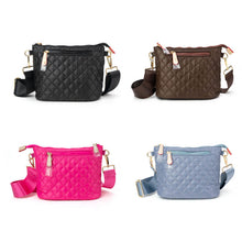 Quilted Nylon Small Puffer Crossbody- Assorted Colors