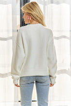 HEART PATTERN SWEATER TOP - IVORY