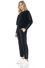 ARIELLA STRAIGHT LEG PANT W/ PLEATHER DETAIL IN SCUBA - BLACK