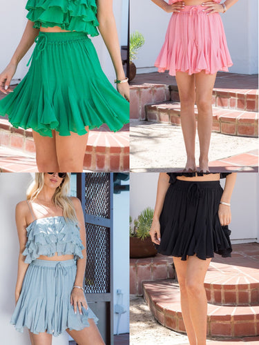 RUFFLE MINI SKIRTS - ASSORTED COLORS