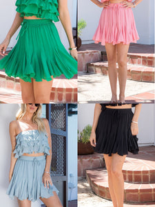 RUFFLE MINI SKIRTS - ASSORTED COLORS