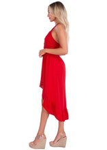 Red High Low Cotton Dress