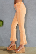 VENTI6 FRINGE HEM LIGHT FLARE PANTS - MINERAL ORANGE