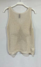 VENTI6 SCOOP NECK KNIT TANK TOP WITH FRONT STAR - BEIGE