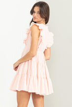 WEEKEND OUTING TIERED RUFFLE MINI DRESS - PINK