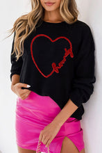 Howdy Heart Sweater - Black or Pink