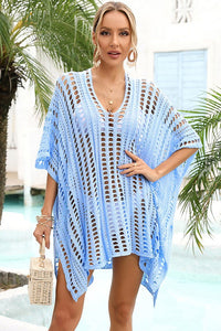 HOLLOW KNITTED BEACH WEAR SWIM COVER UP - ASSORTED COLORS
