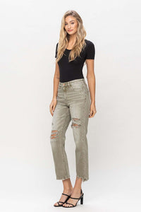 VERVET by Flying Monkey HIGH RISE CROP STRAIGHT