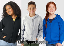 Gildan - Heavy Blend™ Youth Full-Zip Hooded Sweatshirt - Black , Sport Grey or Royal