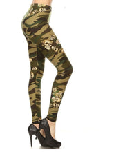 Army Skulls Green Camouflage- OS Leggings