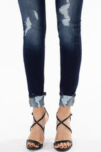 High Rise Button Fly Ankle Skinny Jeans