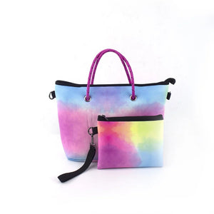 Pastel Tiedye Mini Cross Shoulder Neoprene Bag