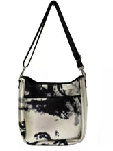 Neoprene Messenger with Solid Black Strap - Black/Metallic Silver or Blue/Metallic Silver