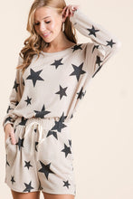 STAR PRINT SWEATER KNIT SHORTS - Lavender, Sage or Taupe