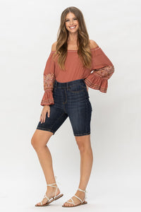 Judy Blue HW Pull On Biker Shorts