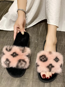 Fashion Open Toe Slippers - Black, Pink, Grey