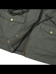 Lightweight Hooded Zippered Jacket - Olive or Black. Clearance!