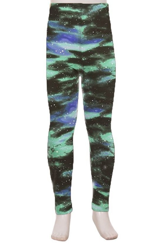 Green Galaxy - Kids Leggings