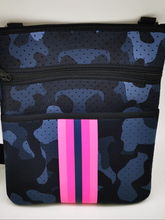 Camo Neoprene Crossbody with Pink Stripe