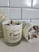 Cancer Zodiac Crystal Soy Candle - Reiki Charged 11 oz