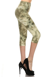 Olive Crush Tiedye OS Capri