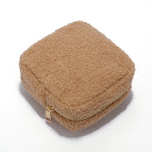 Tan Teddy Sherpa Cosmetic Pouches - Assorted Sizes