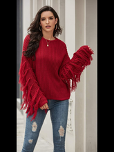 Fringe Sweater - Burgundy. clearance! Final sale!