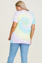 PLUS TIE DYE BUTTERFLY FLOWER TOP