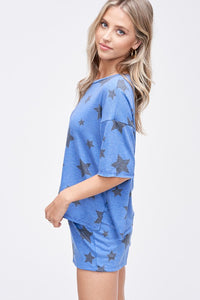 Star all over lounge wear set - Blue, Grey or Pink. Clearance! Final sale! Was $50 now only $25!