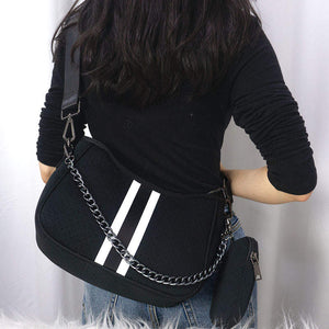 Neoprene Messenger Sling Shoulder Chain Cross Body Bag - Assorted Designs