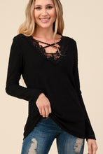 CROSS SPAGHETTI LACE TUNIC TOP - BLACK. Clearance! Final sale! Was $28 now only $18!