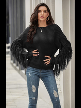 Fringe Sweater - Black, Burgundy or Rust. clearance! Final sale!