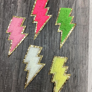 Lightening Bolt ⚡️ Self Adhesive Patch - Assorted Colors