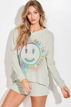 Tie dye smile v neck loungewear set - Pink or Sage Clearance Final Sale!