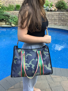 Neoprene Tote Bag - Army Camo