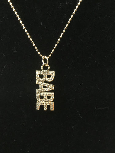 Babe Gold Bling Pendant on Gold Adjustable Chain