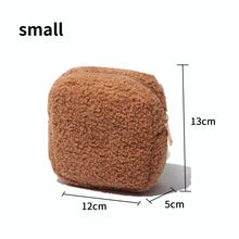 Tan Teddy Sherpa Cosmetic Pouches - Assorted Sizes