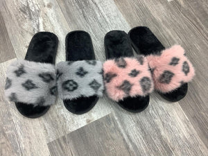 Fashion Open Toe Slippers - Black, Pink, Grey