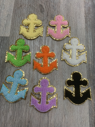 Anchor Iron On Patches - Assorted Colors