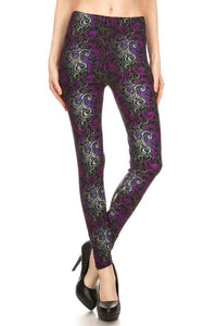 Purple Swirls OS Leggings